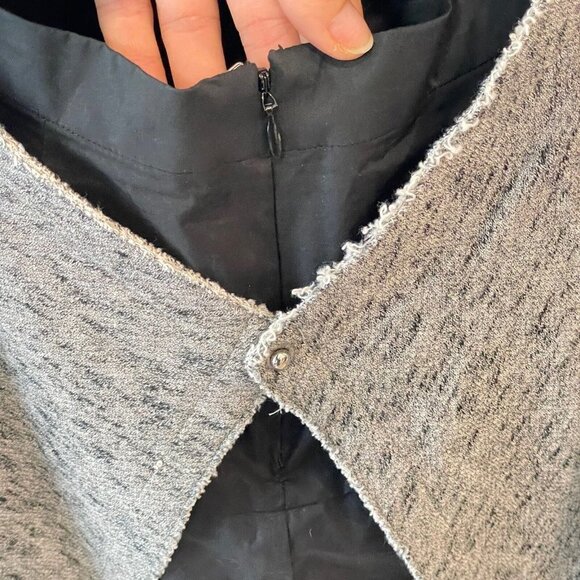 Derek Lam 10 Crosby Artsy Sleeveless Open Back Fit & Flare Dress Gray 4 Knit - Picture 4 of 15